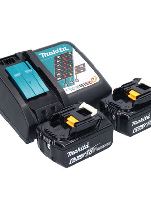 Makita DJR 185 RGJ Scie sabre sans fil Recipro 18 V + 2x Batteries 6.0 Ah + Chargeur + Coffret Makpac