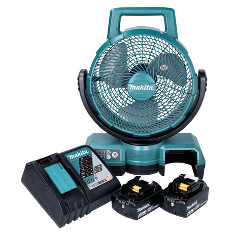 Makita DCF 203 RT Akku Lüfter Ventilator 14,4 V - 18 V + 2x Akku 5,0 Ah + Ladegerät