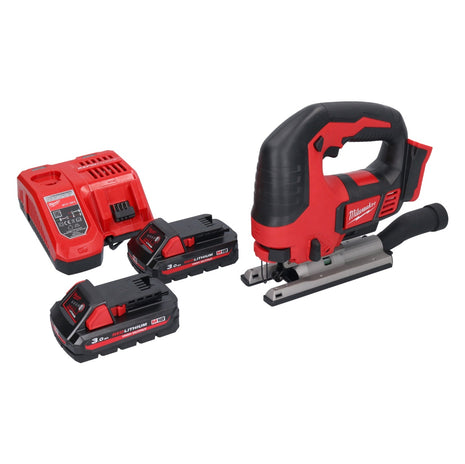 Wyrzynarka akumulatorowa Milwaukee M18 BJS-302 18 V + 2x akumulator 3,0 Ah + ładowarka