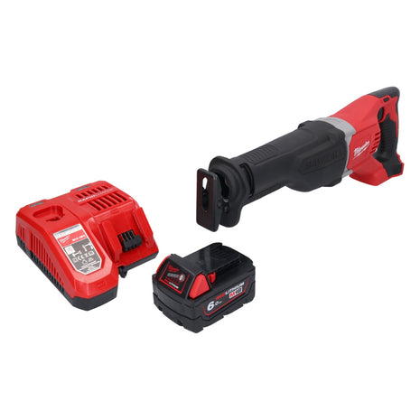 Milwaukee M18 BSX-601 Akku Recipro Säbelsäge 18 V + 1x Akku 6,0 Ah + Ladegerät