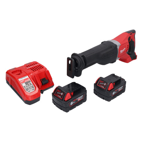 Milwaukee M18 BSX-602 Akku Recipro Säbelsäge 18 V + 2x Akku 6,0 Ah + Ladegerät