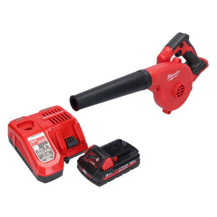 Milwaukee M18 BBL-301 akumulatorowa dmuchawa 18 V + 1x akumulator 3,0 Ah + ładowarka