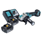 Makita DGA 521 RFX1 Akku Winkelschleifer 18 V 125 mm X-LOCK Brushless + 2x Akku 3,0 Ah + Ladegerät