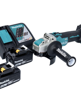 Makita DGA 521 RMX1 akumulatorowa szlifierka kątowa 18 V 125 mm X-LOCK bezszczotkowa + 2x akumulator 4,0 Ah + ładowarka