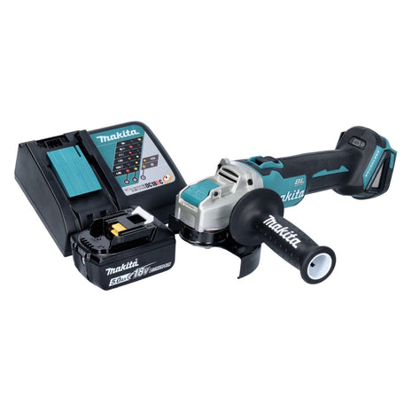 Makita DGA 521 RT1X1 akumulatorowa szlifierka kątowa 18 V 125 mm X-LOCK bezszczotkowa + 1x akumulator 5,0 Ah + ładowarka