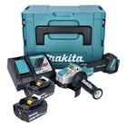 Makita DGA 521 RFX1J Akku Winkelschleifer 18 V 125 mm X-LOCK Brushless + 2x Akku 3,0 Ah + Ladegerät + Makpac