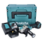 Makita DGA 521 RG1X1J akumulatorowa szlifierka kątowa 18 V 125 mm X-LOCK bezszczotkowa + 1x akumulator 6,0 Ah + ładowarka + Makpac