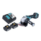 Amoladora angular a batería Makita DGA 513 RF 18 V 125 mm sin escobillas + 2x baterías 3,0 Ah + cargador