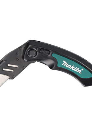 Makita P-90582 Klappmesser blau schwarz mit Schnellwechselmechanismus und Verriegelung - Toolbrothers