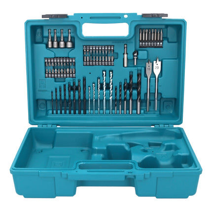 Makita DHP 482 RFX1 Akku Schlagbohrschrauber 18 V 62 Nm + 2x Akku 3,0 Ah + Ladegerät + 74 tlg. Bit Bohrer Set + Koffer