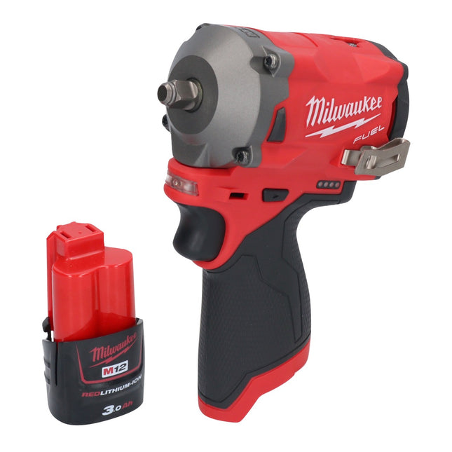 Milwaukee M12 FIW38-301 akumulatorowy klucz udarowy 12 V 339 Nm 3/8" bezszczotkowy + 1x akumulator 3,0 Ah - bez ładowarki
