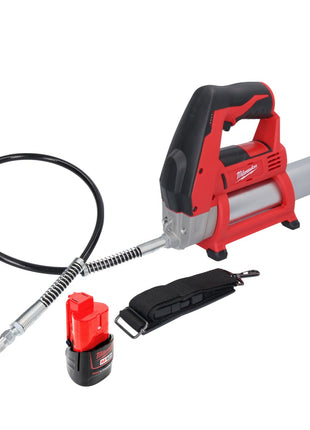 Milwaukee M12 GG-201 Akku Fettpresse 12 V 562 bar + 1x Akku 2,0 Ah - ohne Ladegerät - Toolbrothers