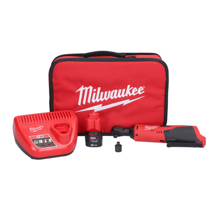 Milwaukee M12 IR-201B grzechotka akumulatorowa 12 V 47 Nm 3/8" + 1x akumulator 2,0 Ah + ładowarka + torba ( 4933448110 )