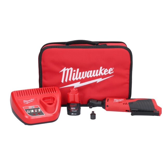 Milwaukee M12 IR-201B grzechotka akumulatorowa 12 V 47 Nm 3/8" + 1x akumulator 2,0 Ah + ładowarka + torba ( 4933448110 )