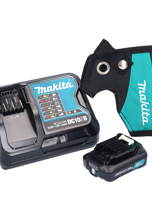 Taladro percutor inalámbrico Makita HP 333 DSAP 12 V 30 Nm rosa + 1x batería 2,0 Ah + cargador + funda + maletín