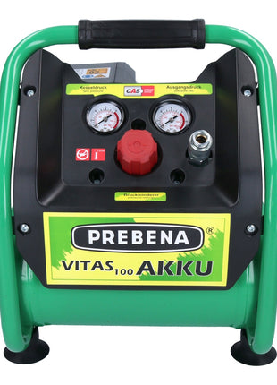 Prebena VITAS 100-AKKU Kompressor 18 V 5 l 8 bar CAS Brushless + 2x Akku 10,0 Ah + Ladegerät - Toolbrothers