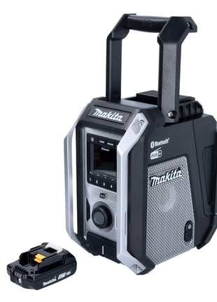 Makita DMR 115 A1B radio de obra con batería 12 V - 18 V Bluetooth DAB+ IP65 negro + 1x batería 2,0 Ah - sin cargador