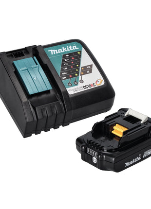 Makita DMR 115 RA1B Akku Baustellenradio 12 V - 18 V Bluetooth DAB+ IP65 Schwarz + 1x Akku 2,0 Ah + Ladegerät