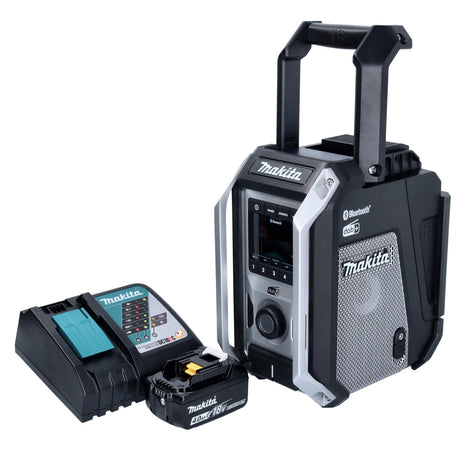 Makita DMR 115 RM1B Akku Baustellenradio 12 V - 18 V Bluetooth DAB+ IP65 Schwarz + 1x Akku 4,0 Ah + Ladegerät - Toolbrothers