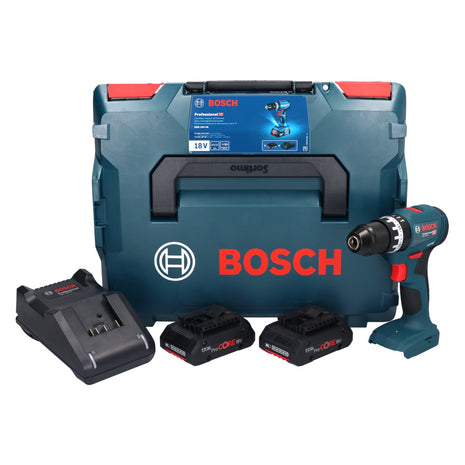 Bosch GSB 18V-45 Akku Schlagbohrschrauber 18 V 45 Nm Brushless + 2x ProCORE Akku 4,0 Ah + Ladegerät + L-Boxx - Toolbrothers