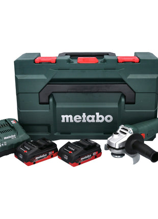 Metabo W 18 L 9-125 Quick Akku Winkelschleifer 18 V 125 mm + 2x Akku 4,0 Ah + Ladegerät + metaBOX