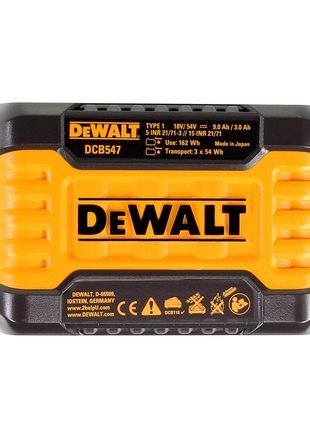 DeWalt DCB 118 X1 FlexVolt 54 V / 18 V Starter Set + 1x DCB 547 Akku 9,0 Ah