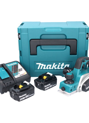 Makita DKP 180 RMJ raboteuse sans fil 18 V 82 mm + 2x batterie 4,0 Ah + chargeur + Makpac