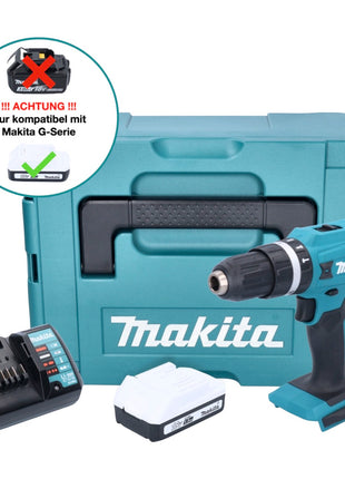 Makita HP 488 DWY1J Akku Schlagbohrschrauber 18 V 42 Nm G-Serie + 1x Akku 1,5 Ah + Ladegerät + Makpac