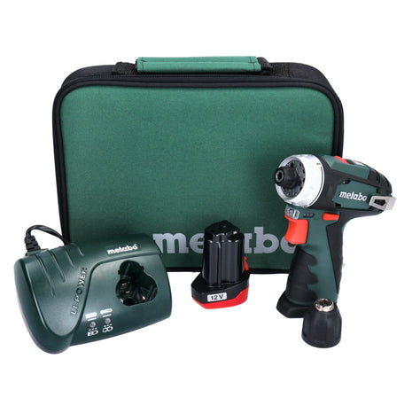 Metabo PowerMaxx BS Akku Bohrschrauber 12 V 34 Nm + 1x Akku 2,0 Ah + Ladegerät + Tasche ( 600079500 )