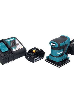 Makita DBO480 RT1 Ponceuse vibrante sans fil 112 x 102 mm 18V + 1x Batterie 5,0 Ah + Chargeur