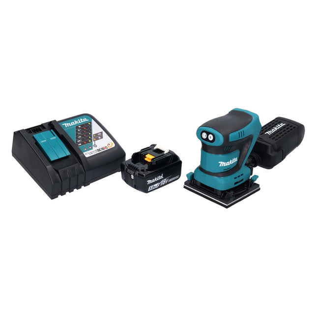 Makita DBO 480 RT1 akumulatorowa szlifierka oscylacyjna 18 V 112 x 102 mm + 1x akumulator 5,0 Ah + ładowarka