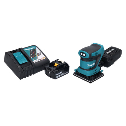 Makita DBO 480 RG1 akumulatorowa szlifierka oscylacyjna 18 V 112 x 102 mm + 1x akumulator 6,0 Ah + ładowarka