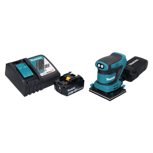 Makita DBO 480 RG1 akumulatorowa szlifierka oscylacyjna 18 V 112 x 102 mm + 1x akumulator 6,0 Ah + ładowarka