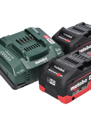 Metabo SSW 18 LTX 1750 BL Akku Schlagschrauber 18 V 1750 Nm 3/4" Brushless ( 602402810 ) + 2x Akku 8,0 Ah + Ladegerät + metaBOX