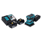 Makita DBO 480 RG Ponceuse vibrante sans fil 18 V 112 x 102mm + 2x Batteries 6,0 Ah + Chargeur