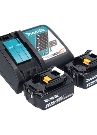 Makita DBO 480 RFJ Ponceuse vibrante sans fil 112 x 102mm 18 V + 2x Batteries 3,0 Ah + Chargeur + Coffret Makpac