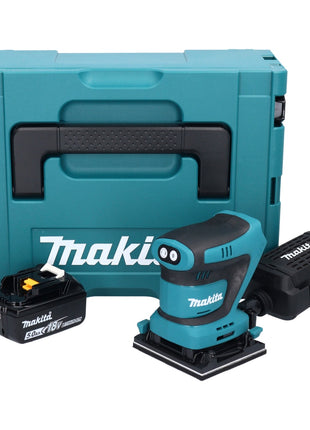 Makita DBO 480 T1J Akku Schwingschleifer 18 V 112 x 102 mm + 1x Akku 5,0 Ah + Makpac - ohne Ladegerät