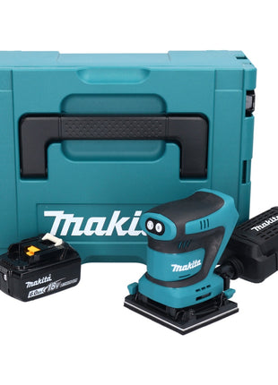 Lijadora orbital a batería Makita DBO 480 G1J 18 V 112 x 102 mm + 1x batería 6,0 Ah + Makpac - sin cargador