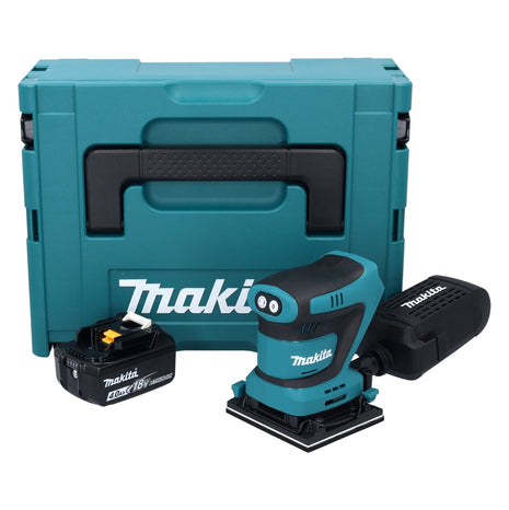 Makita DBO 481 M1J Akumulatorowa szlifierka oscylacyjna 18 V 112 x 102 mm + 1x akumulator 4,0 Ah + Makpac - bez ładowarki