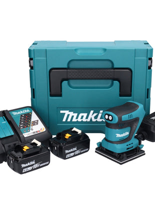 Makita DBO480RGJ Ponceuse vibrante sans fil 112 x 102mm 18V + 2x Batteries 6,0Ah + Chargeur + Coffret