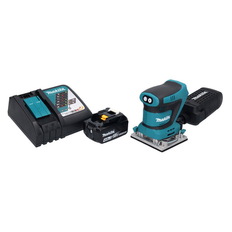 Lijadora orbital a batería Makita DBO 482 RM1 18 V 112 x 102 mm + 1x batería 4,0 Ah + cargador