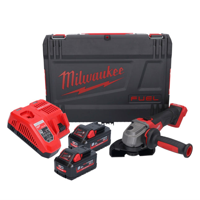 Milwaukee M18 FSAG125X-802X Akku Winkelschleifer 18 V 125 mm Brushless + 2x Akku 8,0 Ah + Ladegerät + HD Box