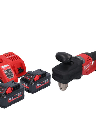 Milwaukee M18 CRAD2-802 Akku Winkelbohrmaschine 18 V 30 Nm Brushless + 2x Akku 8,0 Ah + Ladegerät - Toolbrothers