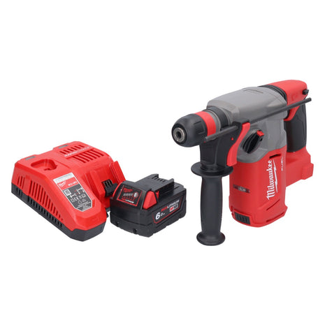 Martillo combinado a batería Milwaukee M18 CHX-601 18 V 2,5 J SDS plus sin escobillas + 1x batería 6,0 Ah + cargador