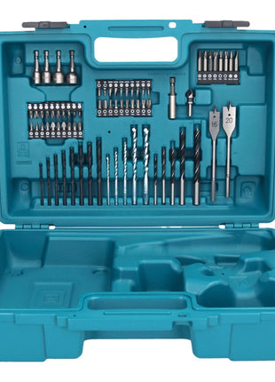 Makita DHP 482 SYX1 Akku Schlagbohrschrauber 18 V 62 Nm + 2x Akku 1,5 Ah + Ladegerät + 74 tlg. Zubehörset + Koffer