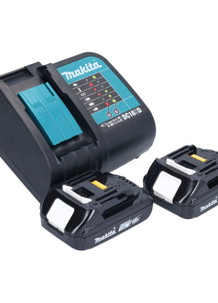 Makita DHP 484 SYX1W taladro percutor inalámbrico 18 V 54 Nm sin escobillas blanco + 2x baterías 1,5 Ah + cargador + set de accesorios 74 piezas + estuche