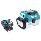 Aspirador de batería Makita DVC 750 LRG1 LXT 18 V 67 mbar 7,5 l sin escobillas + 1x batería 6,0 Ah + cargador