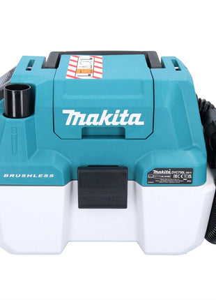 Aspirador de batería Makita DVC 750 LRG1 LXT 18 V 67 mbar 7,5 l sin escobillas + 1x batería 6,0 Ah + cargador