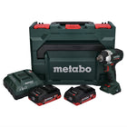 Metabo SSW 18 LT 300 BL akumulatorowy klucz udarowy 18 V 300 Nm bezszczotkowy + 2x akumulator 4,0 Ah + ładowarka + metaBOX