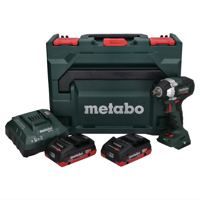 Metabo SSW 18 LT 300 BL akumulatorowy klucz udarowy 18 V 300 Nm bezszczotkowy + 2x akumulator 4,0 Ah + ładowarka + metaBOX
